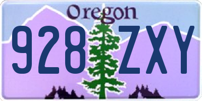 OR license plate 928ZXY