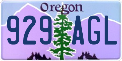 OR license plate 929AGL