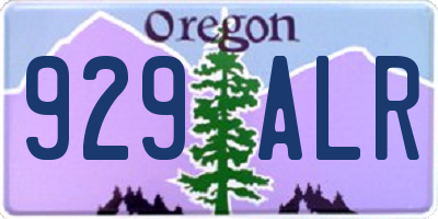 OR license plate 929ALR
