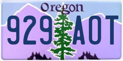 OR license plate 929AOT
