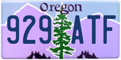 OR license plate 929ATF