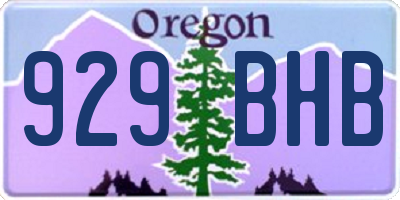 OR license plate 929BHB