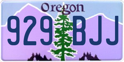 OR license plate 929BJJ