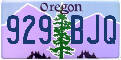 OR license plate 929BJQ