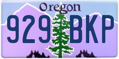 OR license plate 929BKP