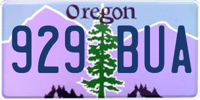 OR license plate 929BUA