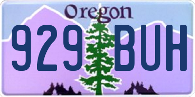 OR license plate 929BUH