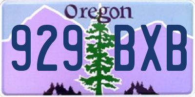 OR license plate 929BXB