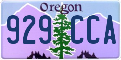 OR license plate 929CCA