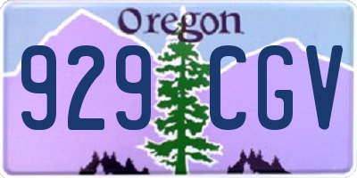 OR license plate 929CGV