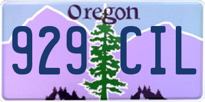 OR license plate 929CIL