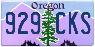 OR license plate 929CKS
