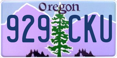 OR license plate 929CKU