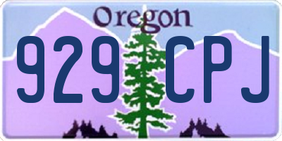 OR license plate 929CPJ