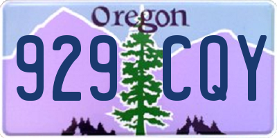 OR license plate 929CQY
