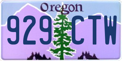 OR license plate 929CTW