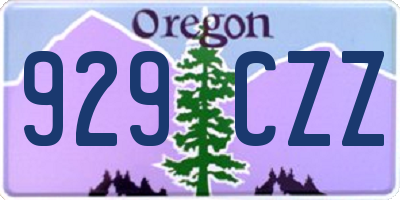 OR license plate 929CZZ
