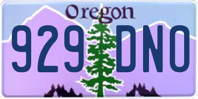 OR license plate 929DNO