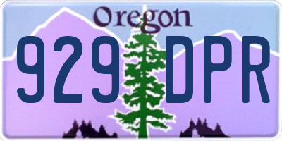 OR license plate 929DPR