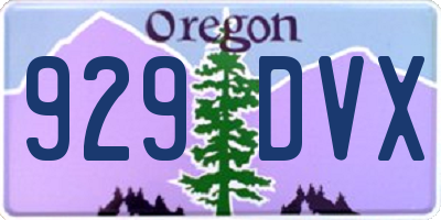 OR license plate 929DVX
