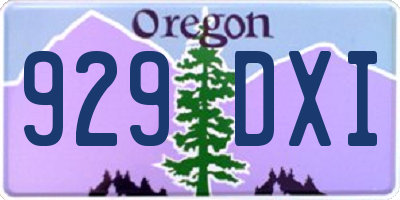 OR license plate 929DXI