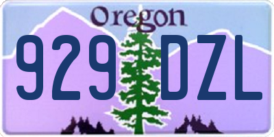 OR license plate 929DZL