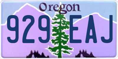 OR license plate 929EAJ