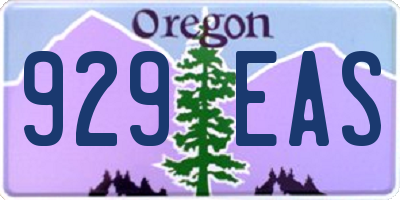 OR license plate 929EAS