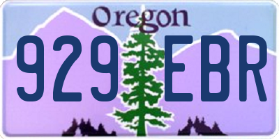 OR license plate 929EBR