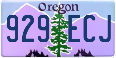 OR license plate 929ECJ