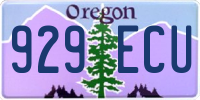 OR license plate 929ECU