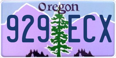 OR license plate 929ECX