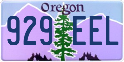OR license plate 929EEL