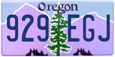 OR license plate 929EGJ