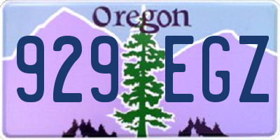 OR license plate 929EGZ