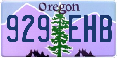 OR license plate 929EHB