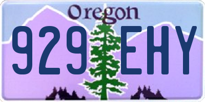 OR license plate 929EHY