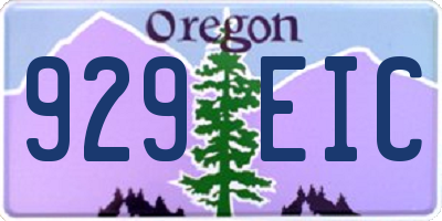 OR license plate 929EIC