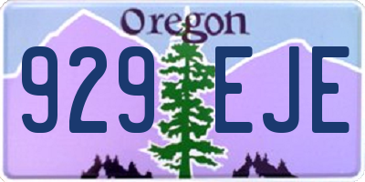 OR license plate 929EJE