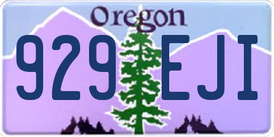 OR license plate 929EJI