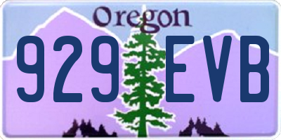 OR license plate 929EVB