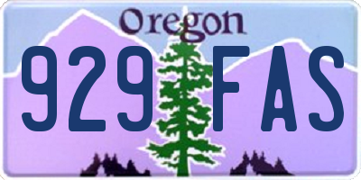 OR license plate 929FAS