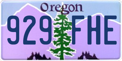 OR license plate 929FHE
