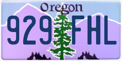OR license plate 929FHL