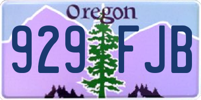 OR license plate 929FJB
