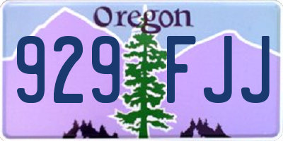 OR license plate 929FJJ