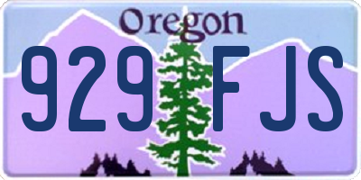 OR license plate 929FJS