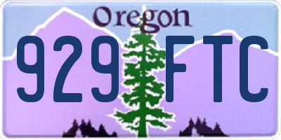 OR license plate 929FTC