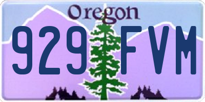 OR license plate 929FVM