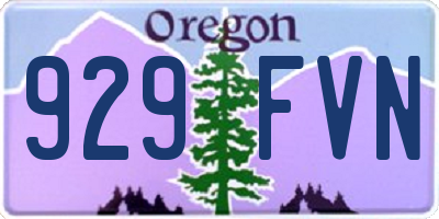 OR license plate 929FVN